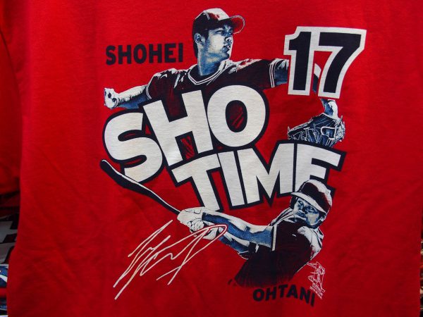 エンゼルス・大谷翔平選手の限定生産Tシャツが店頭にございます！早い 